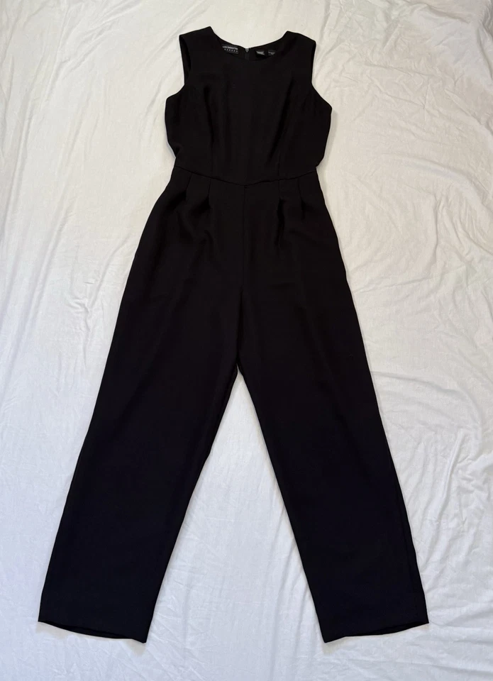 Mono para mujer Liz Claiborne talla 8 negro pierna ancha sin mangas jersey de carrera Foto 1 de 4