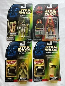 Star Wars POTF2 Konvolut 4 Figuren '96-99 Sandtrooper, Leia, Lando, Naboo Security - Bild 1 von 10