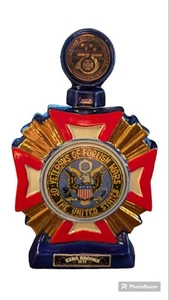 1973 Ezra Brooks 101 Veterans of Foreign Wars 75th Anniversary Liquor Decanter - Picture 1 of 12