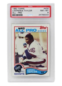 Lawrence Taylor Giants 1982 Topps Football #434 RC Rookie Card - PSA 8 NM-MT (B) - Picture 1 of 2