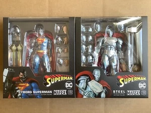 Medicom Toy MAFEX Return of Superman Lot: Cyborg Superman (164) & Steel (181) - Picture 1 of 7