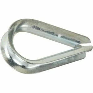 Zinc Plated Wire Rope Thimbles Standard Duty for 3/16" Diameter Cable (Qty 50) - Picture 1 of 1
