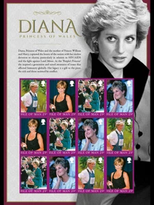 iom  2017 man DIANA Princess of Wales Postal Tribute lady di ms 12v mnh - Picture 1 of 1