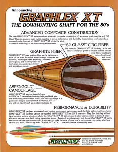 VINTAGE 1983 Graphlex Pfeilwelle Verbundbogen Jagd Druck Werbung - Bild 1 von 1