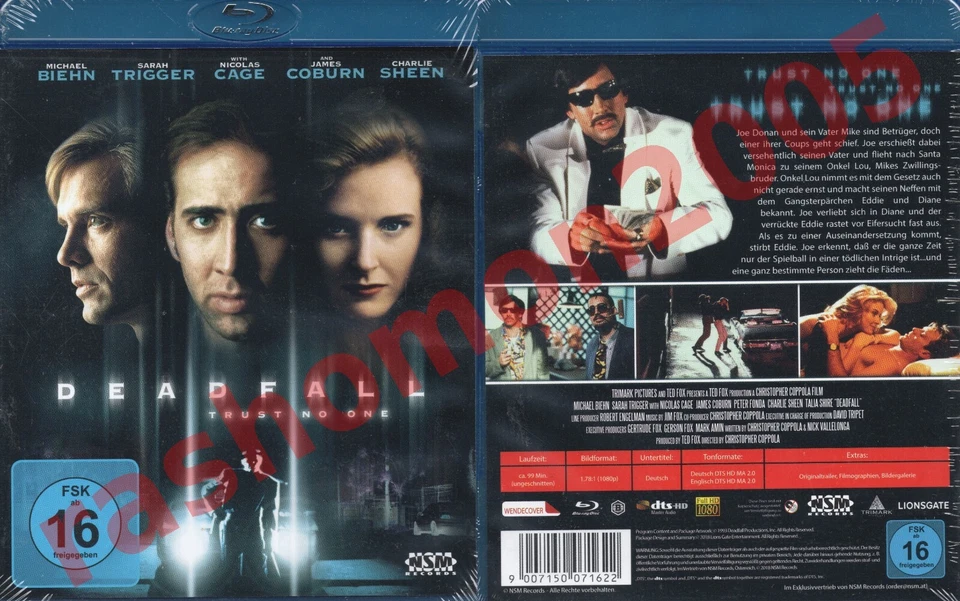 Blu-ray DEADFALL (1993) Michael Biehn Nicolas Cage Charlie Sheen Region B NEW - Image 1 of 1