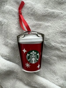 STARBUCKS 2022 Ceramic Ornament Red Small - Picture 1 of 2