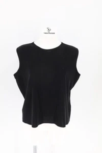 Camiseta sin mangas Ming Wang para mujer talla PXL negra tejida cuello redondo cremallera trasera - Imagen 1 de 7