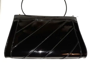 Bolso de mano vintage tándem de California con patente negra de cuero bolso de mano - Imagen 1 de 10