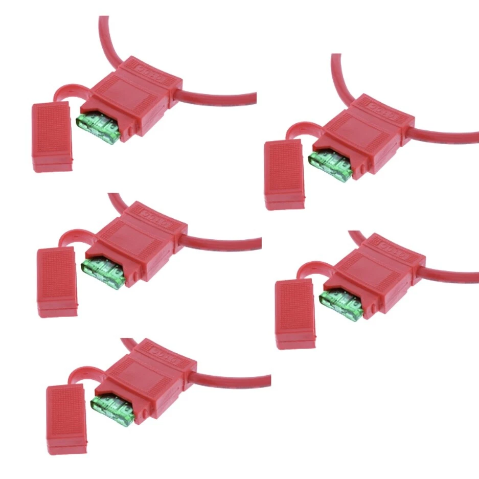 Portafusibles calibre 10 - Portafusibles en línea 10 AWG con cuchillas ATC de 30 y 40 AMP Foto 1 de 3