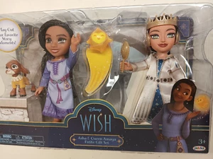 Disney 100 Wish Asha & Queen Amaya 6 inch Petite Doll Gift Set Toy New with Box - Picture 1 of 2