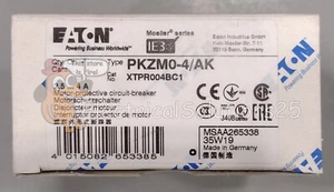 New EATON XTPR004BC1 PKZM0-4 600V 2.5-4A Manual Motor Protector - Free Shipping - Picture 1 of 8