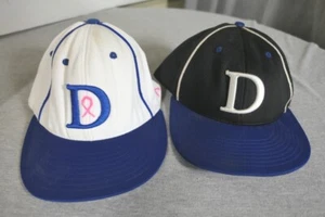 Lot of 2 Richardson Embroidered D Black Blue White Hat Base Ball Caps Med-L L-XL - Picture 1 of 24