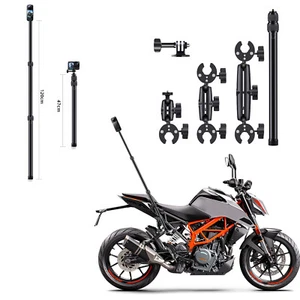 Motorrad Fahrrad Halterung Selfie Stick für Insta360 X2 X3 X4 X5 DJI Action 3 4 5 - Bild 1 von 8