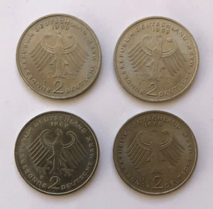 1969 F, F, F. F GERMANY - Federal Republic 2 Mark  /Konrad Adenauer / KM# 124 - Picture 1 of 2