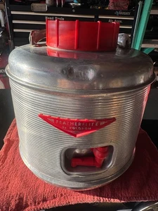 Vintage FEATHERFLITE Poloron Display Water Cooler Picnic Jug Thermos - Picture 1 of 12