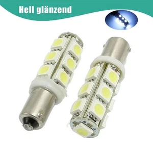 2x BA9S T4W 13 LED reine 5050 SMD Autoseite Heck Glühbirne Lampe kühl weiß - Picture 1 of 8