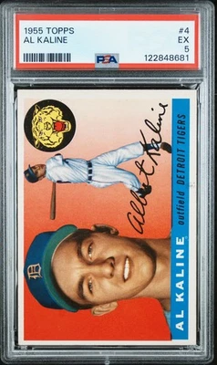 1955 Topps #4 Al Kaline PSA 5 Tigers HOF - Image 1 of 2