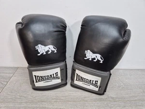 Lonsdale 14oz Pro Training Boxing Gloves Black - Picture 1 of 8
