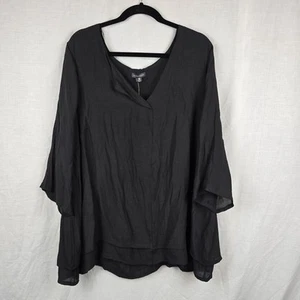 Autograph Plus Size 18 Double Layered Black Top BNWT 25" Bust - Picture 1 of 10
