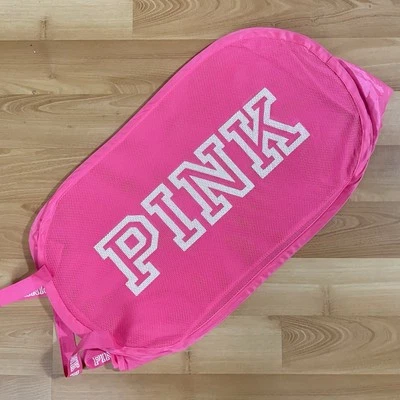 Victoria's Secret розовый всплывающий сетки белья корзина складной 25» - Изображение 1 из 4