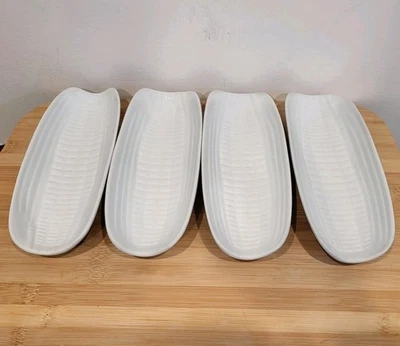 BIA Cordon Bleu 4 platos de maíz en la mazorca horno blanco microondas apto para lavavajillas Foto 1 de 4