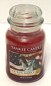 Yankee Candle God Bless America Barattolo Grande 22 oz Edizione da Collezione Ritirata - Foto 1 di 5