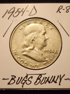 SET BREAK "BUGS BUNNY R-8" 1954-D SILVER BENJAMIN FRANKLIN HALF DOLLAR 90%... - Picture 1 of 8