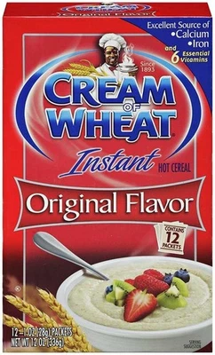 Crema de Trigo Original Instantáneo Cereal Caliente, 12oz, Paquete de 12 - Paquete de 3 Cajas Foto 1 de 4
