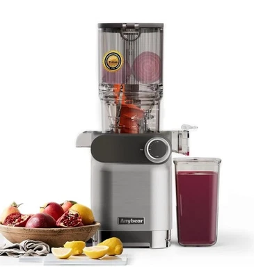 Exprimidor de masticación de acero inoxidable de 200 vatios prensa en frío 4,3 pulgadas Canal de alimentación grande Foto 1 de 4