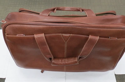 BOLSO DE LONA DE CABINA JOHNSTON & MURPHY PARA HOMBRE - CUERO - CORREA - ¡NUEVO ESTADO!!!! Foto 1 de 4