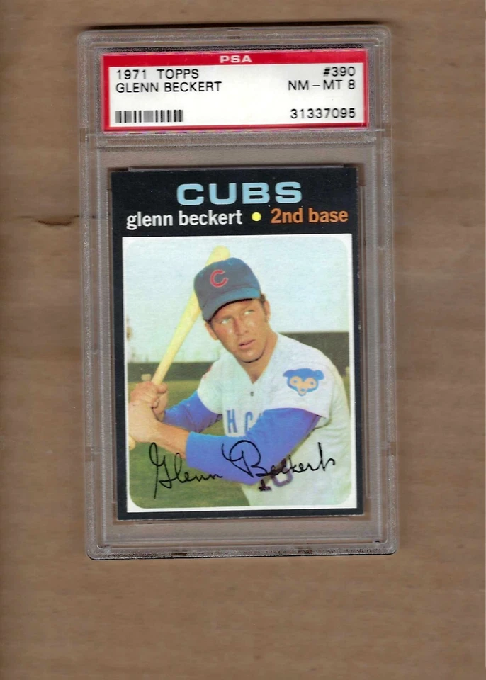 1971 Topps Glenn Beckert # 390 PSA 8 - Imagem 1 de 2