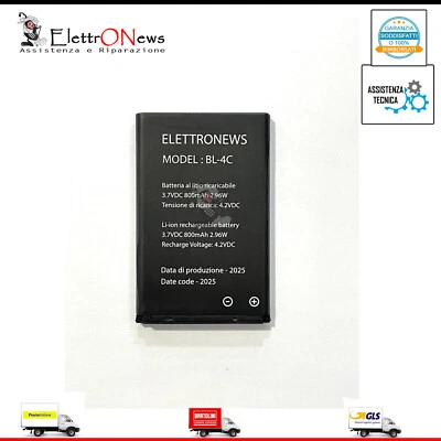 Batteria per Saiet Compact 800mAh BL-4C Nera Prestazioni Originali SAIET COMPACT