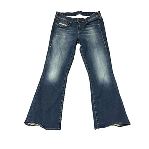 Jeans donna Diesel W31 L28 bootcut svasato blu scuro denim elasticizzato D-Ebey - Foto 1 di 11