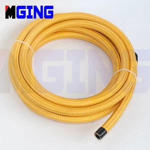 6an an6 6-an an-6 Stainless Steel Braided Oil Fuel Line Hose 1 FOOT Yellow - Bild 1 von 5