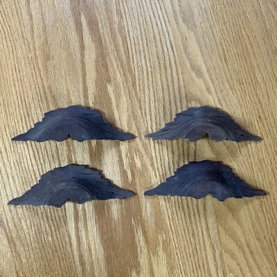 Antique Wood Drawer Center Cup Pulls Decorative Trim Molding Furniture Lot - Image 1 of 4