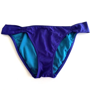 Victoria's Secret Swimsuit Bikini Bottom Stretch Lined M Blueish Purple Cheeky - Picture 1 of 8