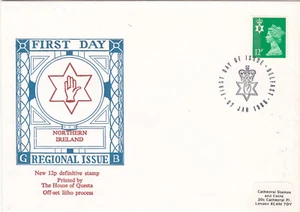 (144222) 12p GB Northern Ireland Questa FDC Belfast 1986 - Picture 1 of 1