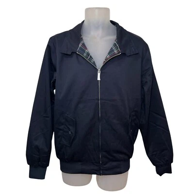 NWT Original Harrington Jacket Men's Size XL Navy Blue, Tartan Plaid Lining - Image 1 of 4