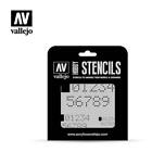 Vallejo Stencil ST-SF004 Digital Numbers Vallejo
