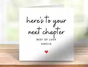 Personalised New Chapter Good Luck, Best Of Luck Card, New Job Good Luck 6x6 - Picture 1 of 1
