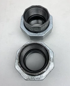 LOT OF 2, INSULATING UNION PIPE FITTINGS 300CWP, 2", GALVANIZED - Picture 1 of 7