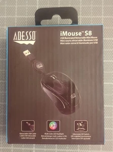 Adesso iMouse S8- USB Illuminated Retractable Mini Mouse - Picture 1 of 1