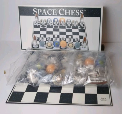 Vintage SPACE CHESS Set Board Game by Big League 2001 - COMPLETE Never Played ! - Image 1 of 4