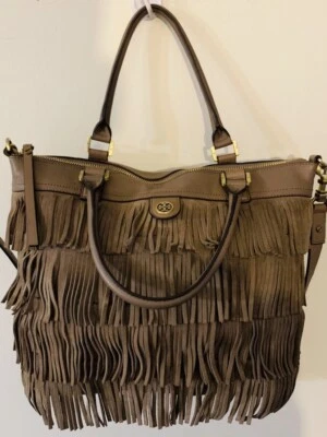 BOLSO DE MANO TORY BURCH DE CUERO/GAMUZA MARRÓN CLARO USADO AGOTADO  Foto 1 de 4