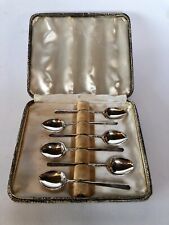 Vintage Silver Plated Tea Spoon Set Of Six In Original Box