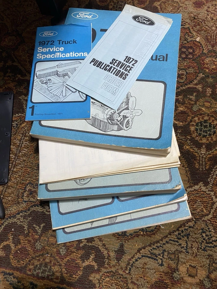 Ford 1972 camioneta pickup taller manual de reparación conjunto F100 F250 F350 Foto 1 de 4