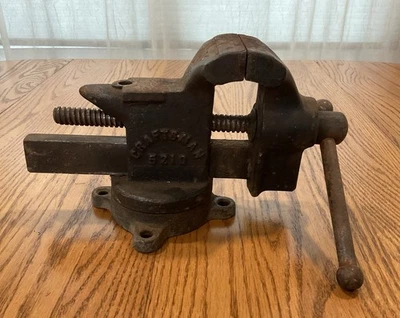 Tornillo de banco vintage Craftsman 5210 base giratoria Foto 1 de 4