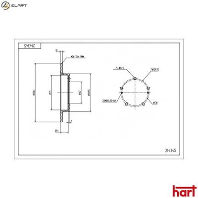 2x BRAKE DISC 214 345 FOR SUZUKI SAMURAI/Closed/Off-Road/Vehicle SJ410/Cabrio - Image 1 of 4