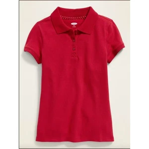 Old Navy Polo Shirt Robbie Red Uniform Pique Sz XS/Small Women or XL Girls 14-16 - Picture 1 of 8
