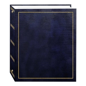 Magnetisches selbstklebendes Fotoalbum mit 3 Ringen 100 Seiten (50 Blatt), dunkelblau - Bild 1 von 1
